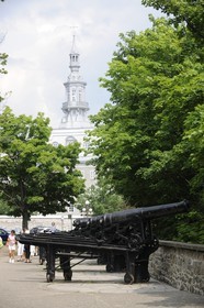 Canada, Quebec Province, Quebec City, Old Town listed as World Heritage by UNESCO, gun battery in the Montmorency park underneath the Seminar