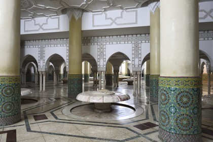 Morocco, Casablanca, Grand Hassan II Mosque, the ablution room