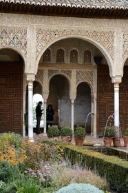 Espagne, Andalousie, Grenade, l'Alhambra, classé Patrimoine Mondial de l'UNESCO, le Généralife, Patio du Canal (Patio de la Acequia)