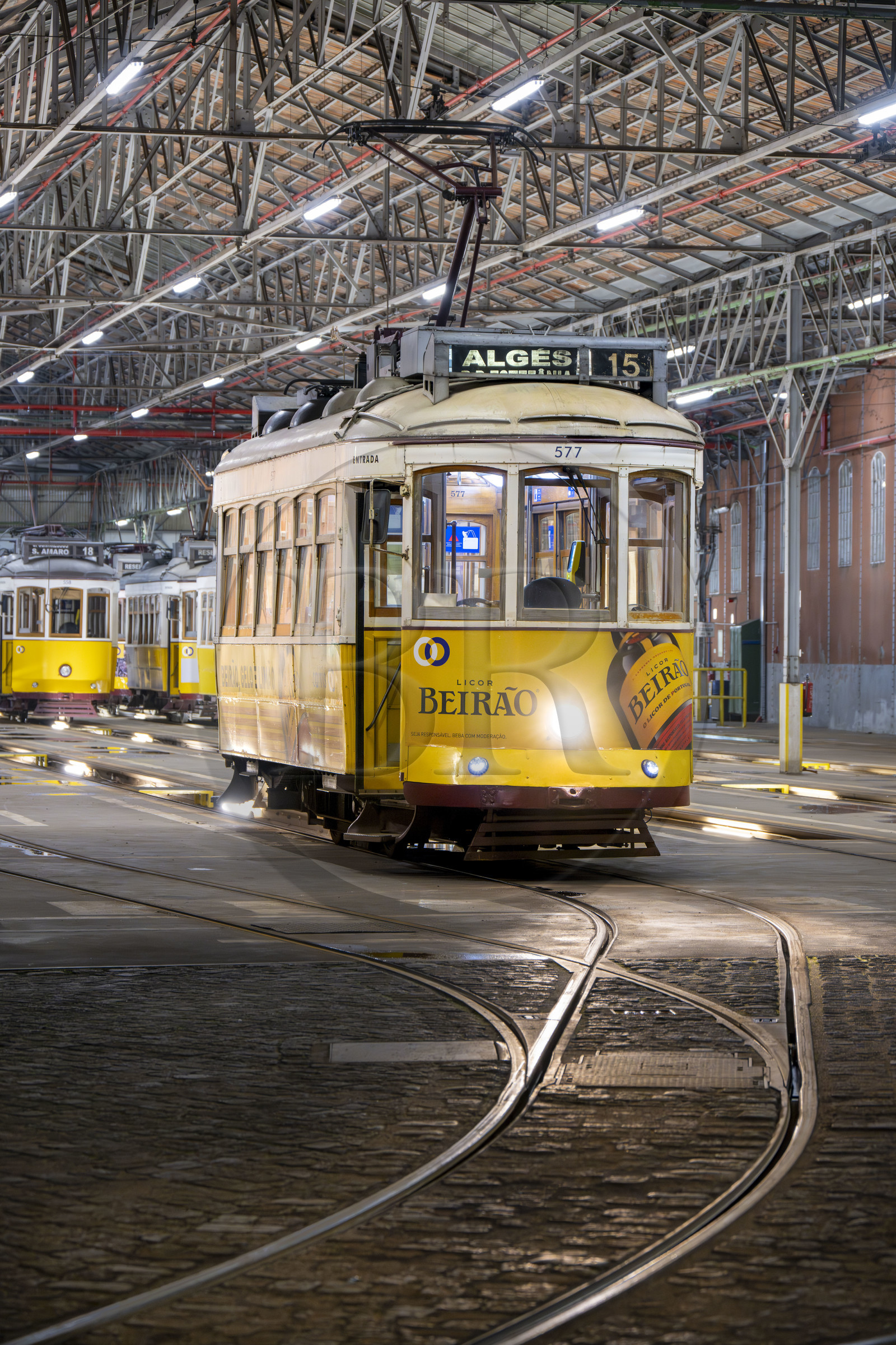 Portugal, Lisbon Alcantara district, the Santo Amaro Depot which houses Lisbon’s trams