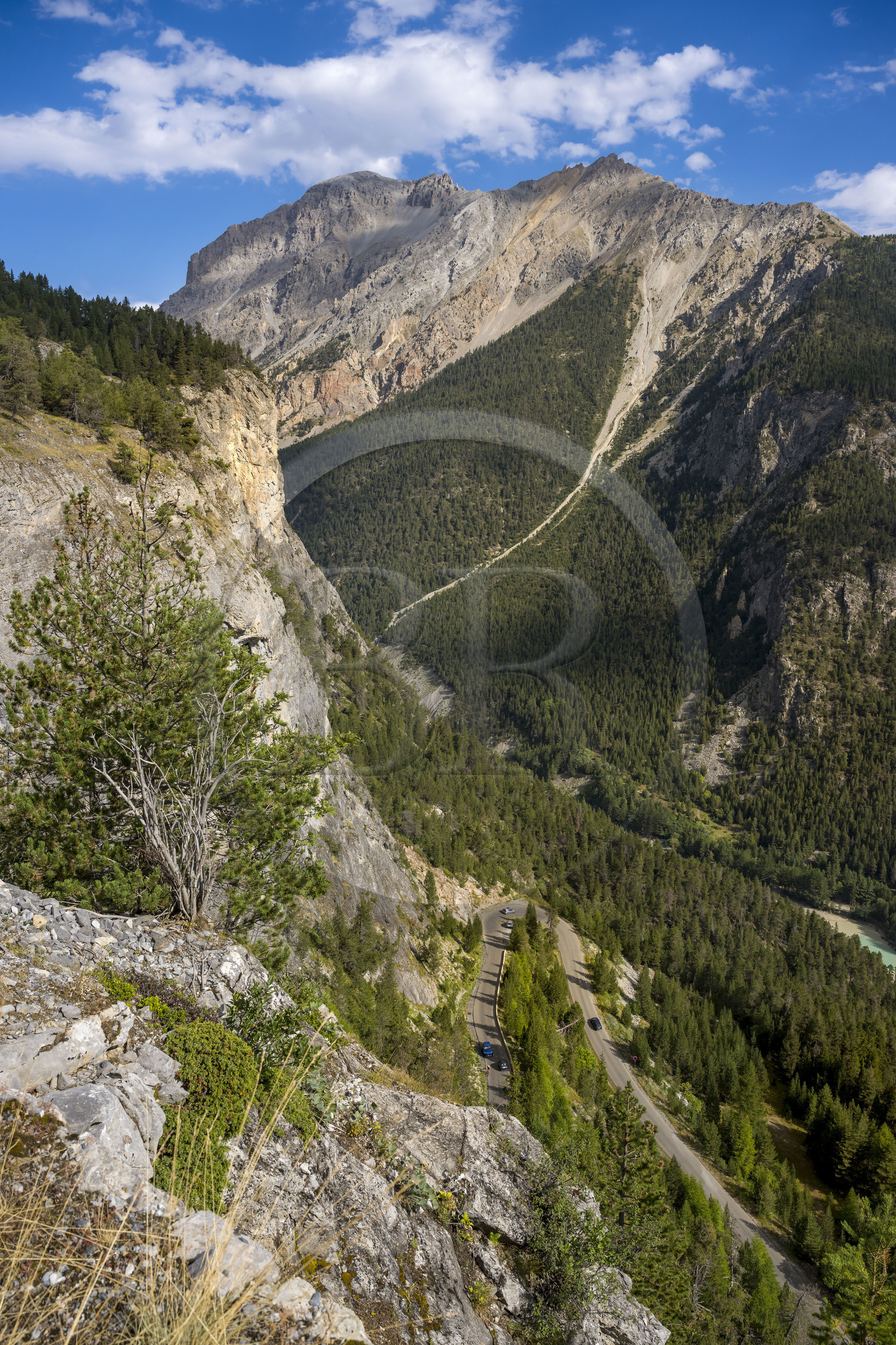 France, Hautes Alpes, Nevache, the Vallée Etroite (Narrow Valley) entrance on the Italian border