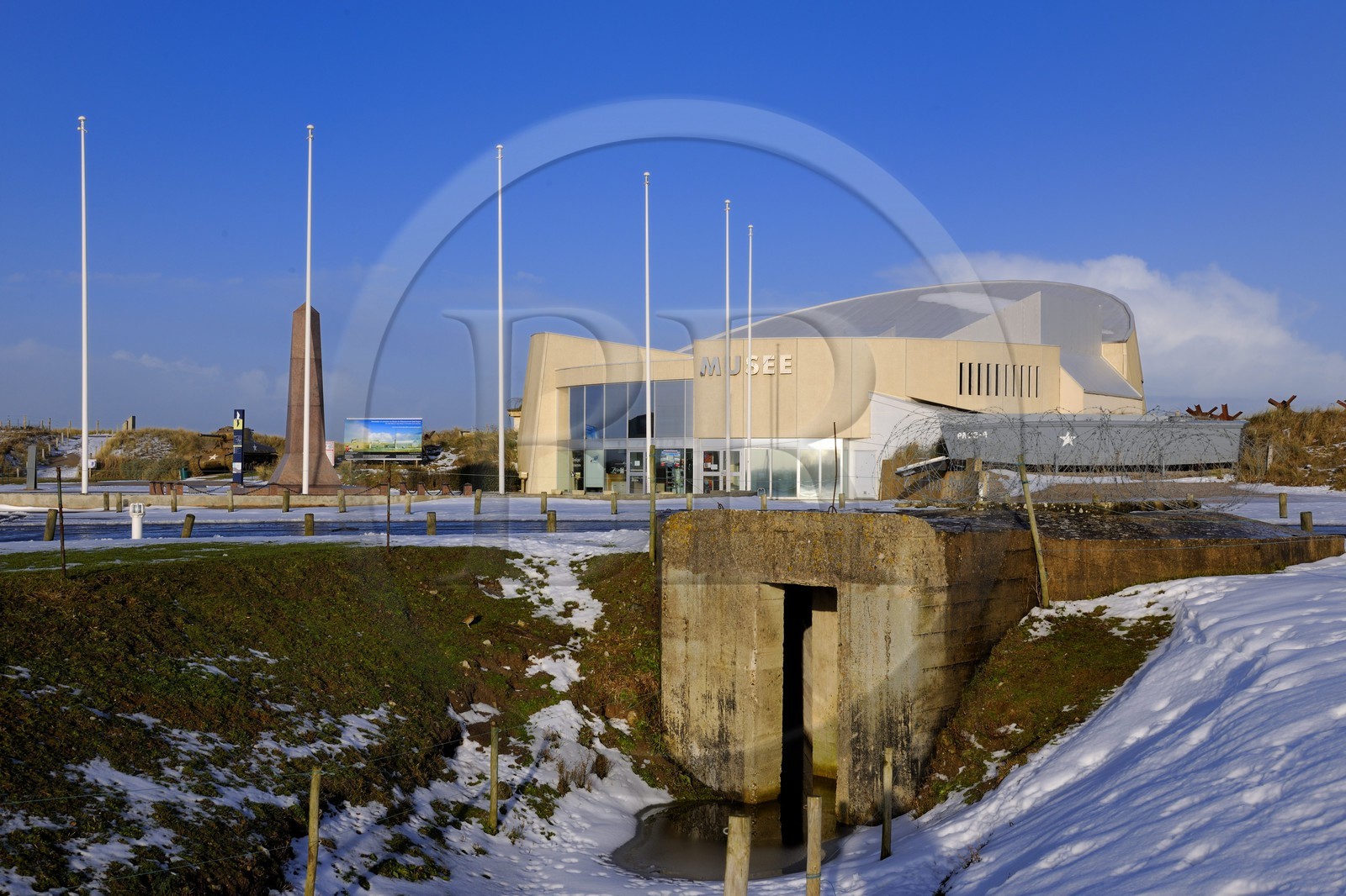 France, Manche, Cotentin, Sainte Marie du Mont, museum of Utah Beach where took place the main American landing of D day