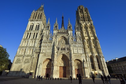 France, Seine-Maritime (76), Rouen, facade sud de la cathédrale Notre-Dame de Rouen