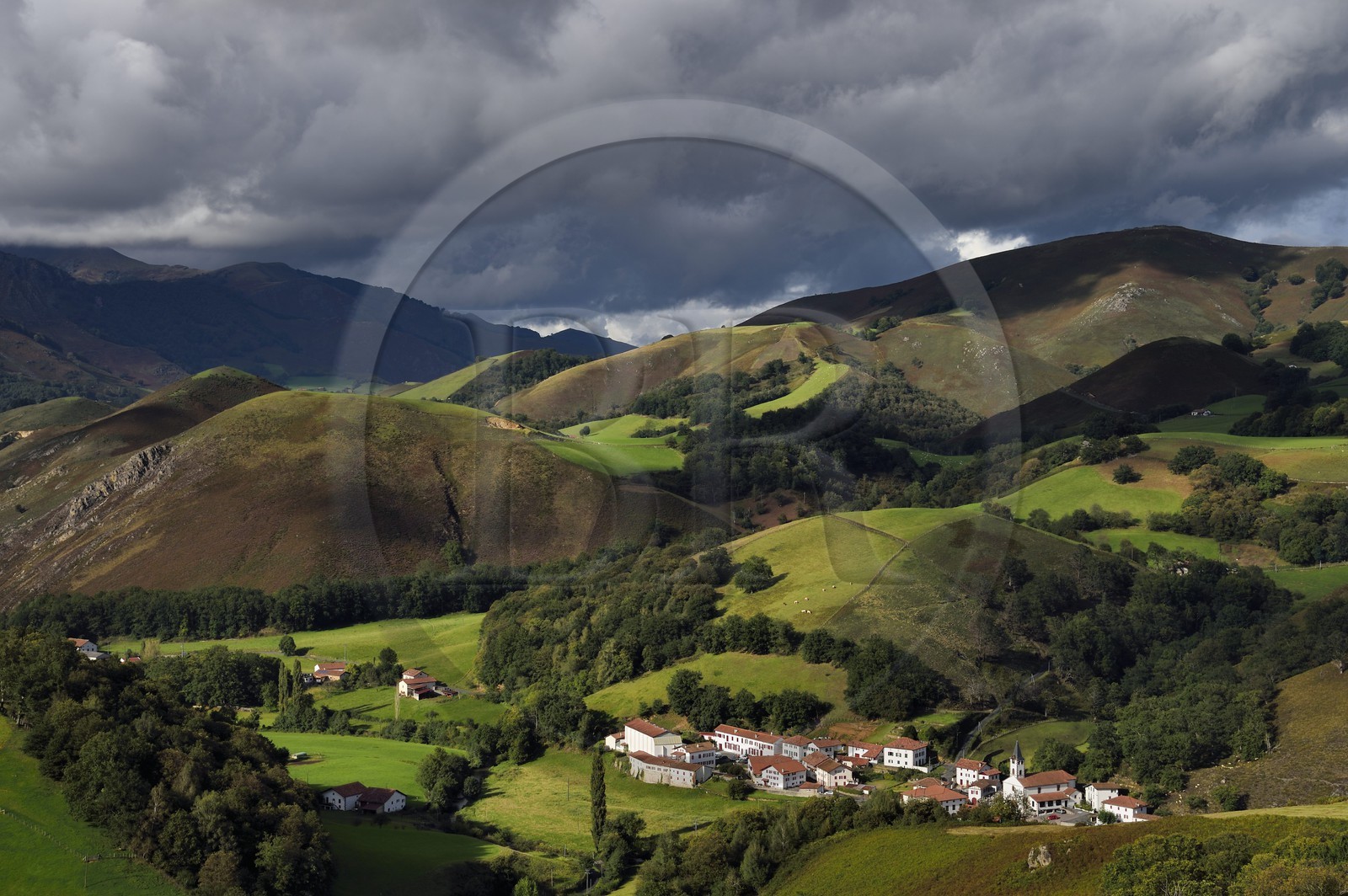 France, Pyrenees Atlantiques, Basque Country, Aldudes valley, the village of Urepel