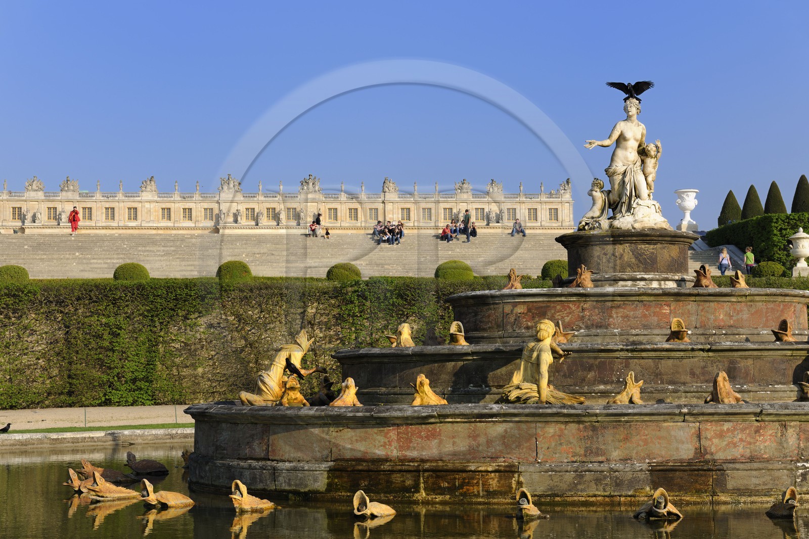 France, Yvelines, parc du Chateau de Versailles, listed as World Heritage by UNESCO, the Latona Basin