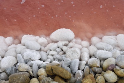 France, Bouches-du-Rhône (13), Camargue, Salin-de-Giraud, les salins du Midi, dépots de sel