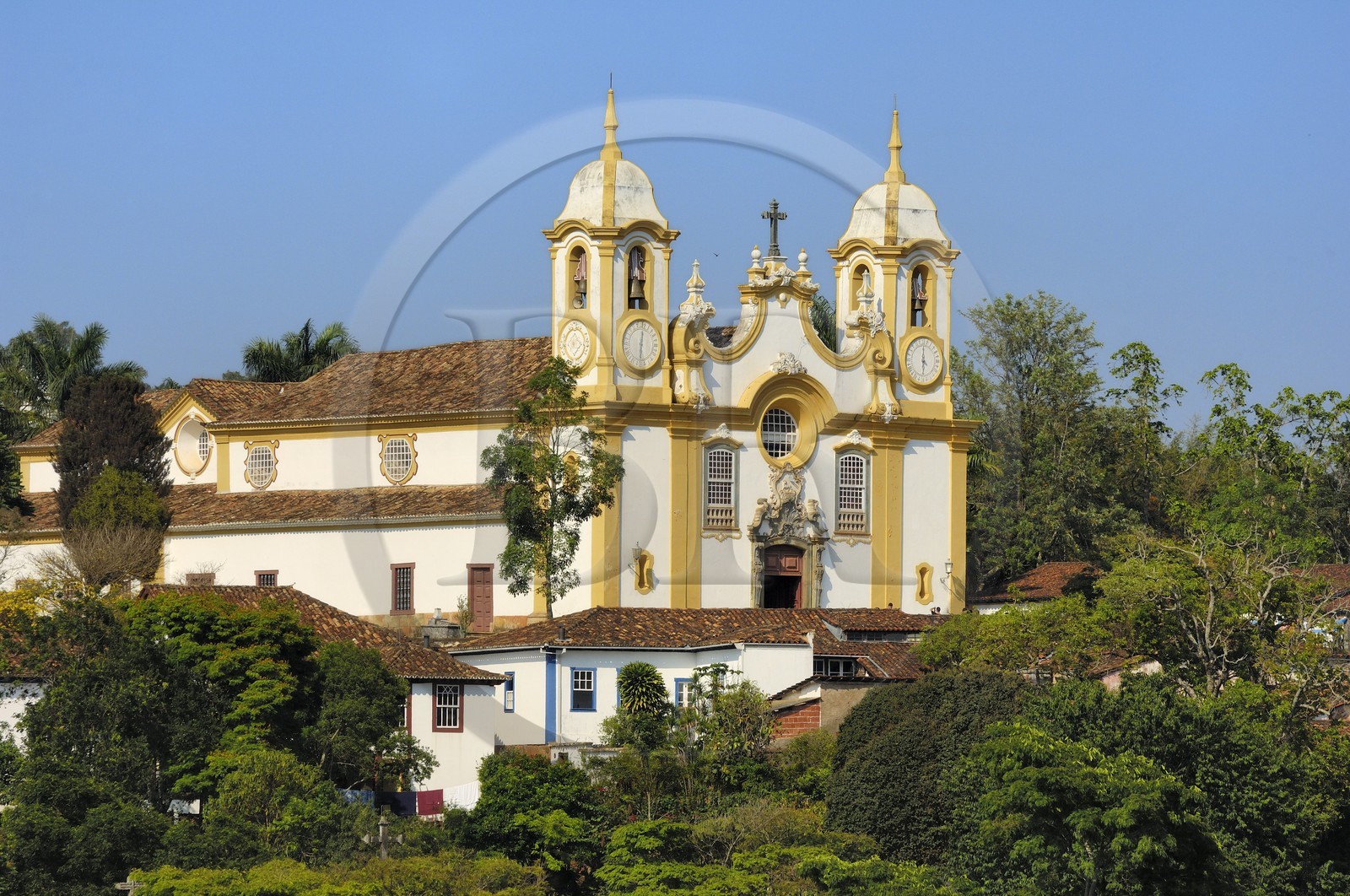 Brésil, Etat du Minas Gerais, Tirandentes, Matriz de Santo Antonio, église Saint-Antoine (Route de l'or, Estrada Real)