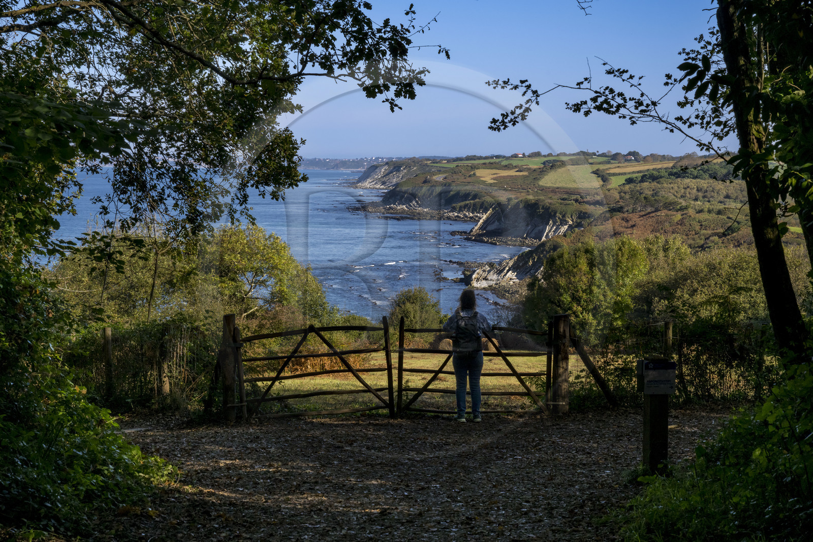 France, Pyrenees Atlantiques, Basque Country coast, the Abbadia estate managed by the Conservatoire du littoral and the Basque Corniche
