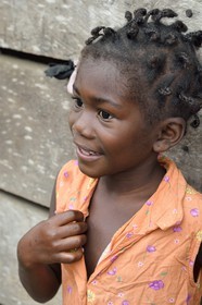 Gabon, Ogooue-Maritime Province, Omboue, Loango region, young girl
