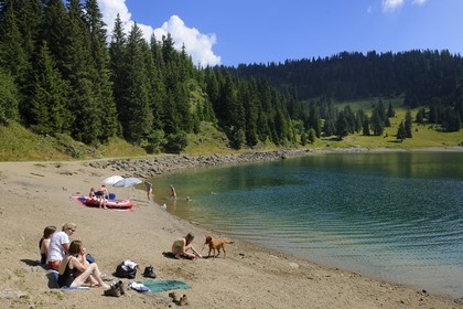 Switzerland, Canton of Vaud, Villars sur Ollon, Chavonnes lake