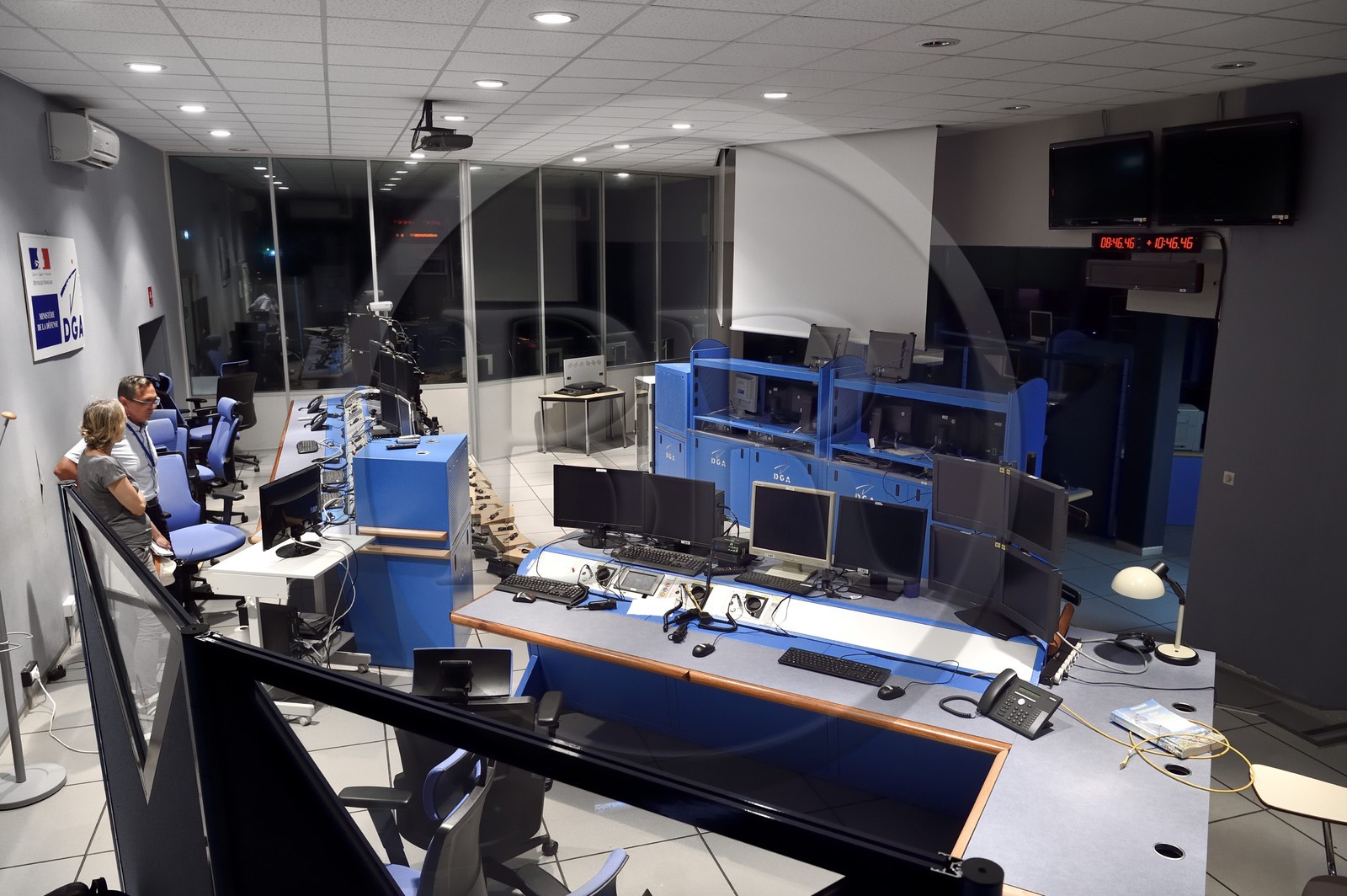 France, Var (83), Iles d'Hyères, Parc national de Port Cros, Ile du Levant, zone militaire, La Madone où se trouve le poste de commandement des tirs de la DGA Essais de missiles, centre opérationnel