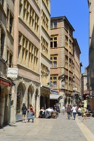 France, Rhone, Lyon, historical site listed as World Heritage by UNESCO, Vieux Lyon (Old Town), the Saint Jean street