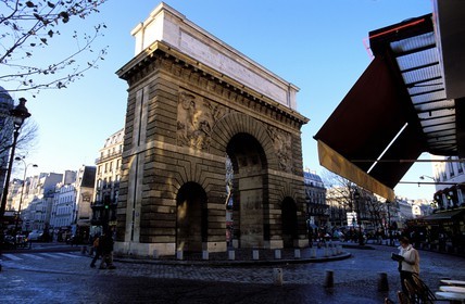 France, Paris (75), la porte Saint-Martin, sur les Grands Boulevards