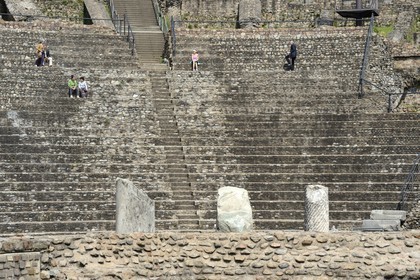 France, Rhone, Lyon, historical site listed as World Heritage by UNESCO, colline de Fourviere, Roman theatre