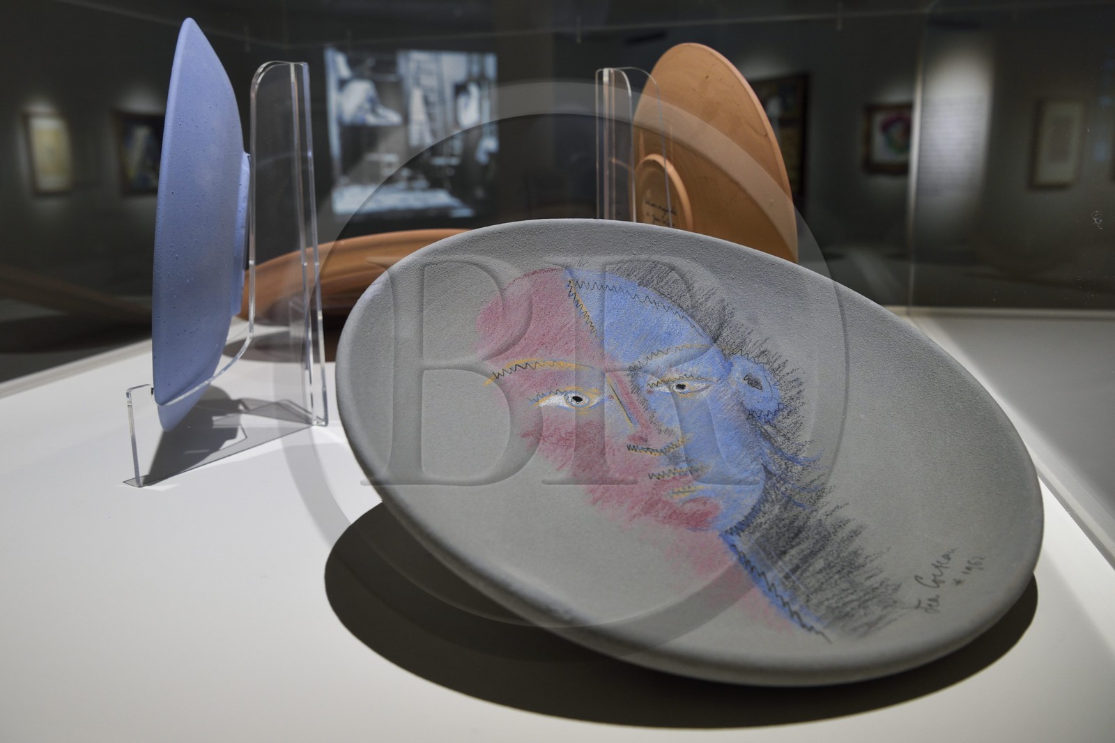 France, Alpes-Maritimes (06), Menton, le musée Jean Cocteau construit en 2008 par l'architecte Rudy Ricciotti, La Difficulté d'Etre (1962) de Jean Cocteau