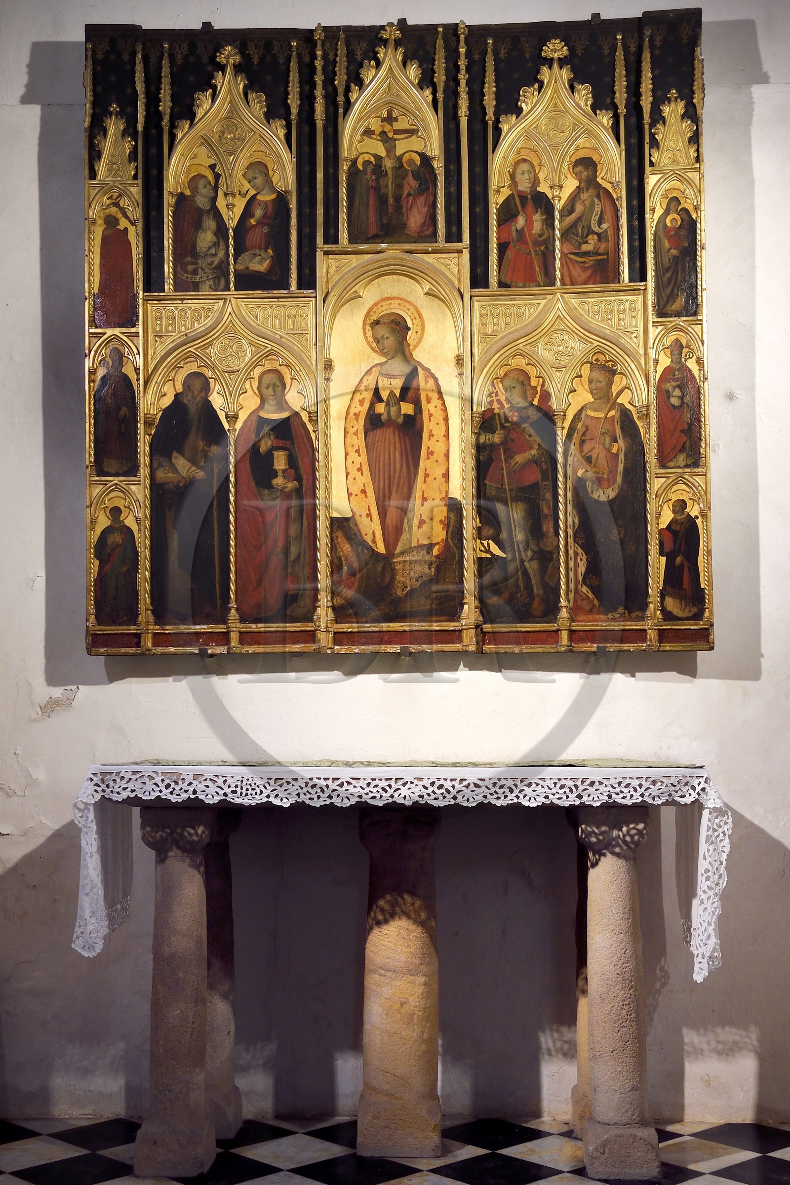 France, Var (83), Fréjus, la cathédrale Saint Léonce (XVIe siècle), reutable dédiée à Sainte Marguerite de Jacques Durandi