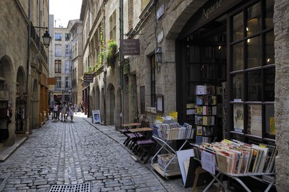 France, Herault, Pezenas, old city, rue de la Foire (Fair street)