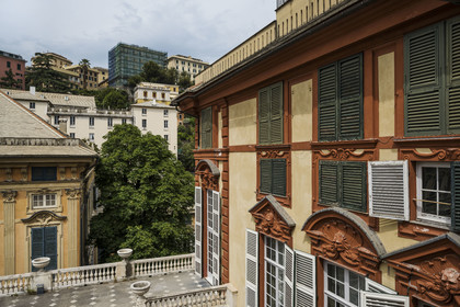 Italie, Ligurie, Gênes, palais des Rolli classés Patrimoine Mondial de l'UNESCO dans la Strada Nuova aujourd’hui via Garibaldi, le Palazzo Rosso ou palais musée Brignole