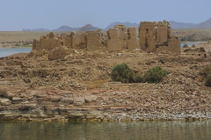 Egypte, Haute Egypte, Lac Nasser, désert de Nubie, Qasr Ibrim, ruines de la cathédrale