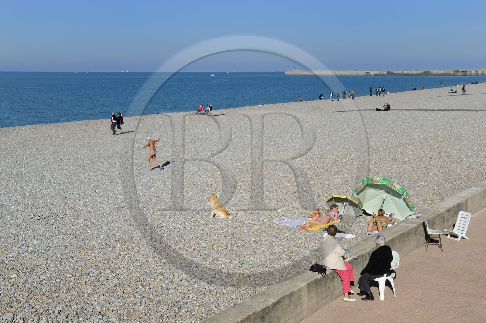 France, Seine-Maritime, Dieppe, the pebble beach