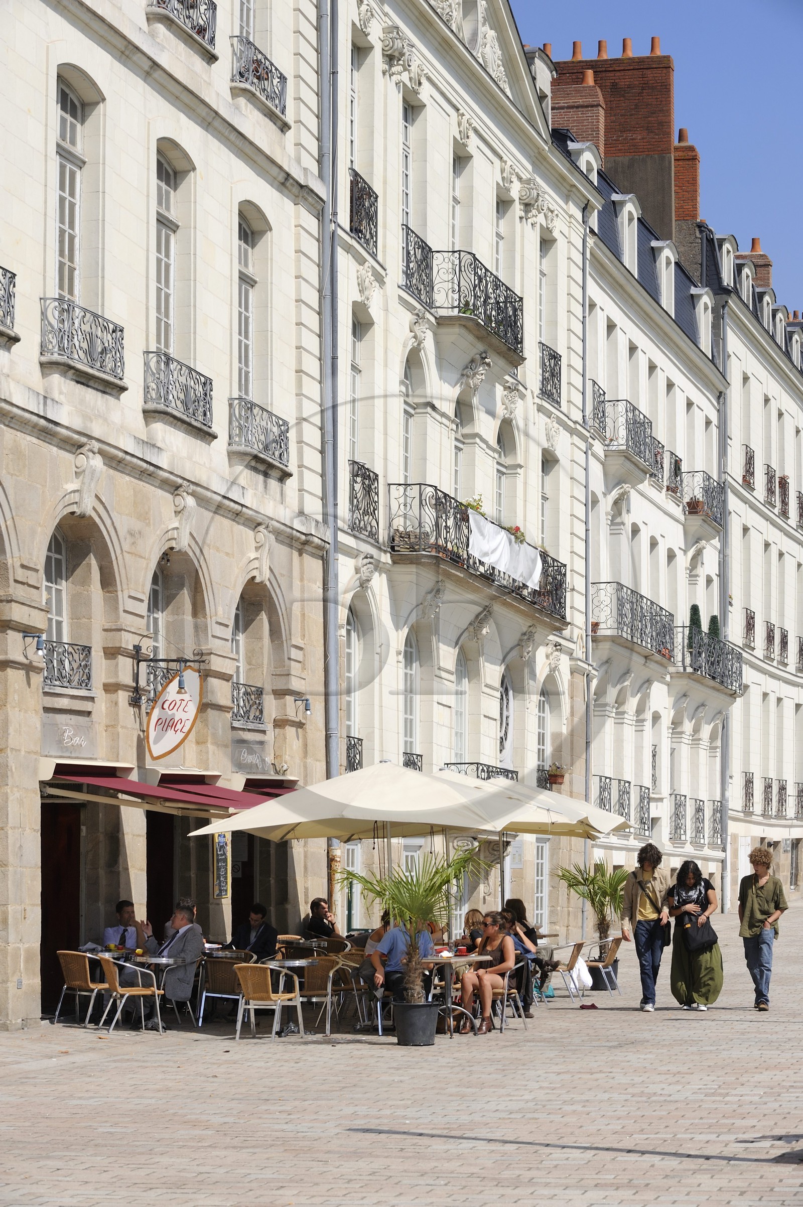 France, Loire-Atlantique (44), Nantes, maisons d'armateurs quai Turenne sur l'ancienne Ile Feydeau