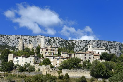 France, Var (83), parc naturel régional du Verdon, Bargème, labellisé Les Plus Beaux Villages de France, chateau Sabran de Ponteves