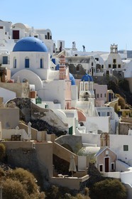 Grèce, Les Cyclades, mer Égée, île de Santorin (Thira ou Théra), village de Oia