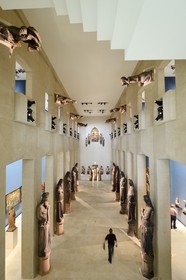 Germany, Baden-Wurttemberg, Freiburg im Breisgau, the Augustiner Museum, cathedral (Munster) original statues