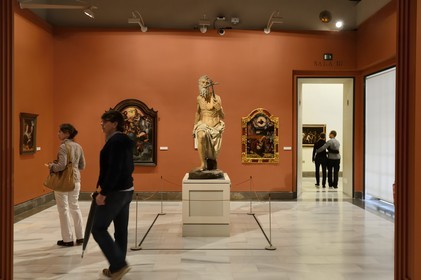 Espagne, Andalousie, Séville, Musée des beaux-arts, San Girolamo penitente (1525) de l'artiste Pietro Torrigiano