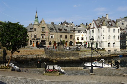 Norway, More Og Romsdal, Alesund, the pharmacy place (Apotekertorget) in the old town