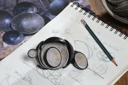 France, Calvados (14), Orbec, sculptures d'Axel Cassel