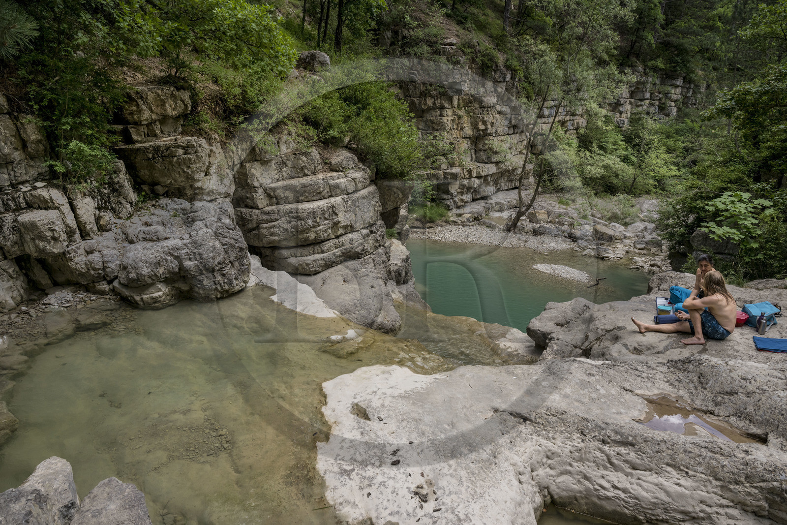 France, Drôme (26), parc naturel régional des Baronnies provençales, les gorges d'Aulan qui longent le Toulourenc