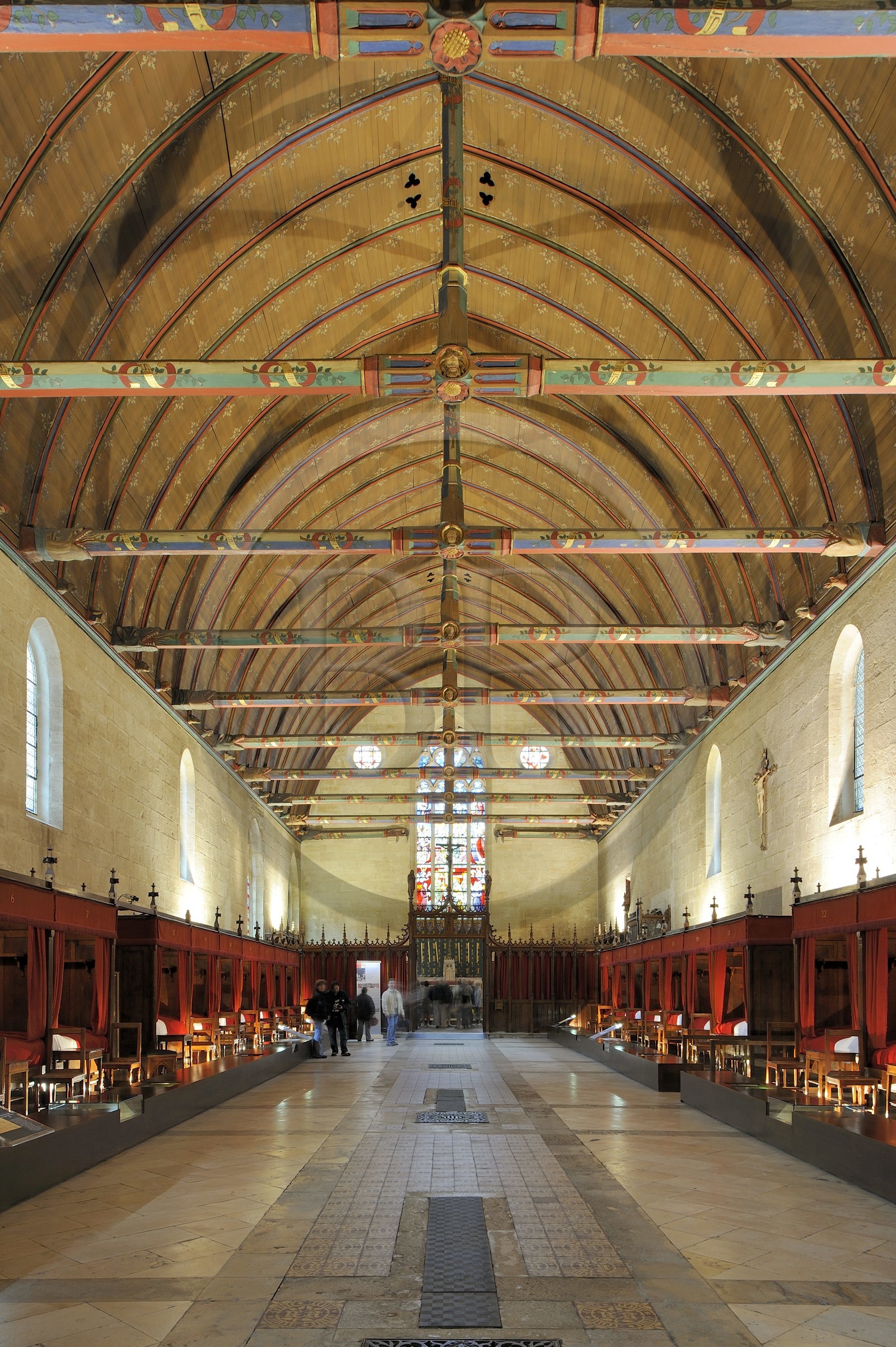 France, Côte-d'Or (21), l'Hôtel-Dieu des Hospices de Beaune, Grand' salle appelée aussi salle des pauvres