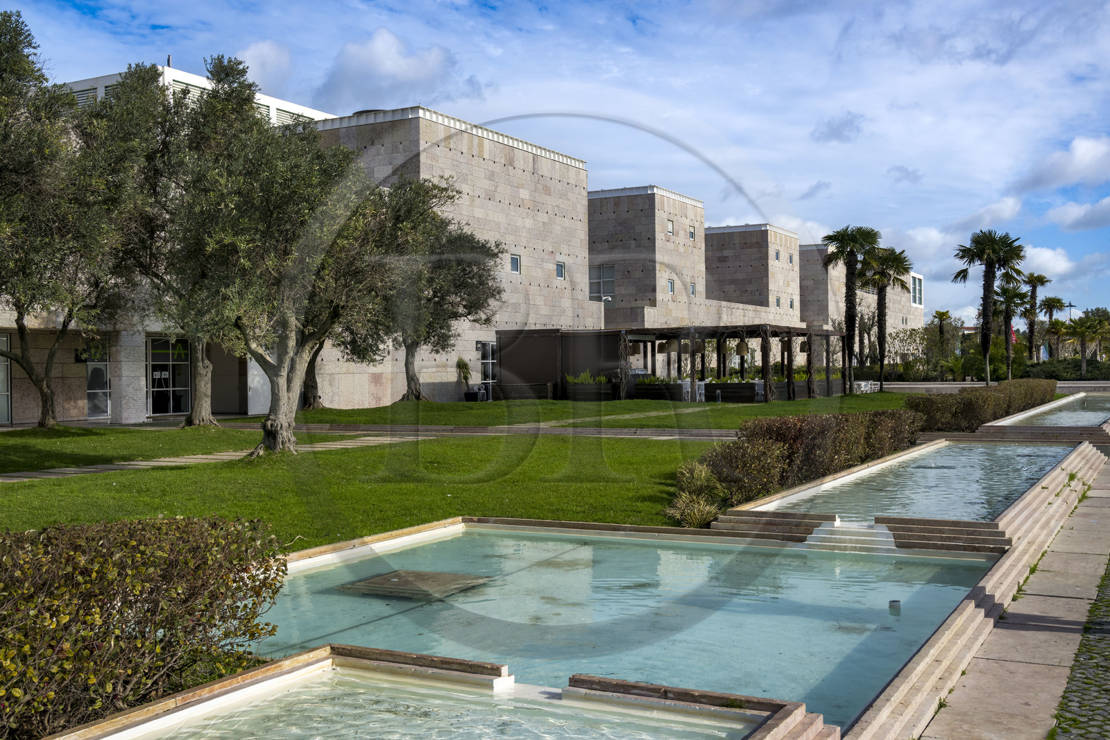 Portugal, Lisbonne, Bélem, le Centre Culturel de Belém MAC CCB des architectes Vittorio Gregotti et Manuel Salgado