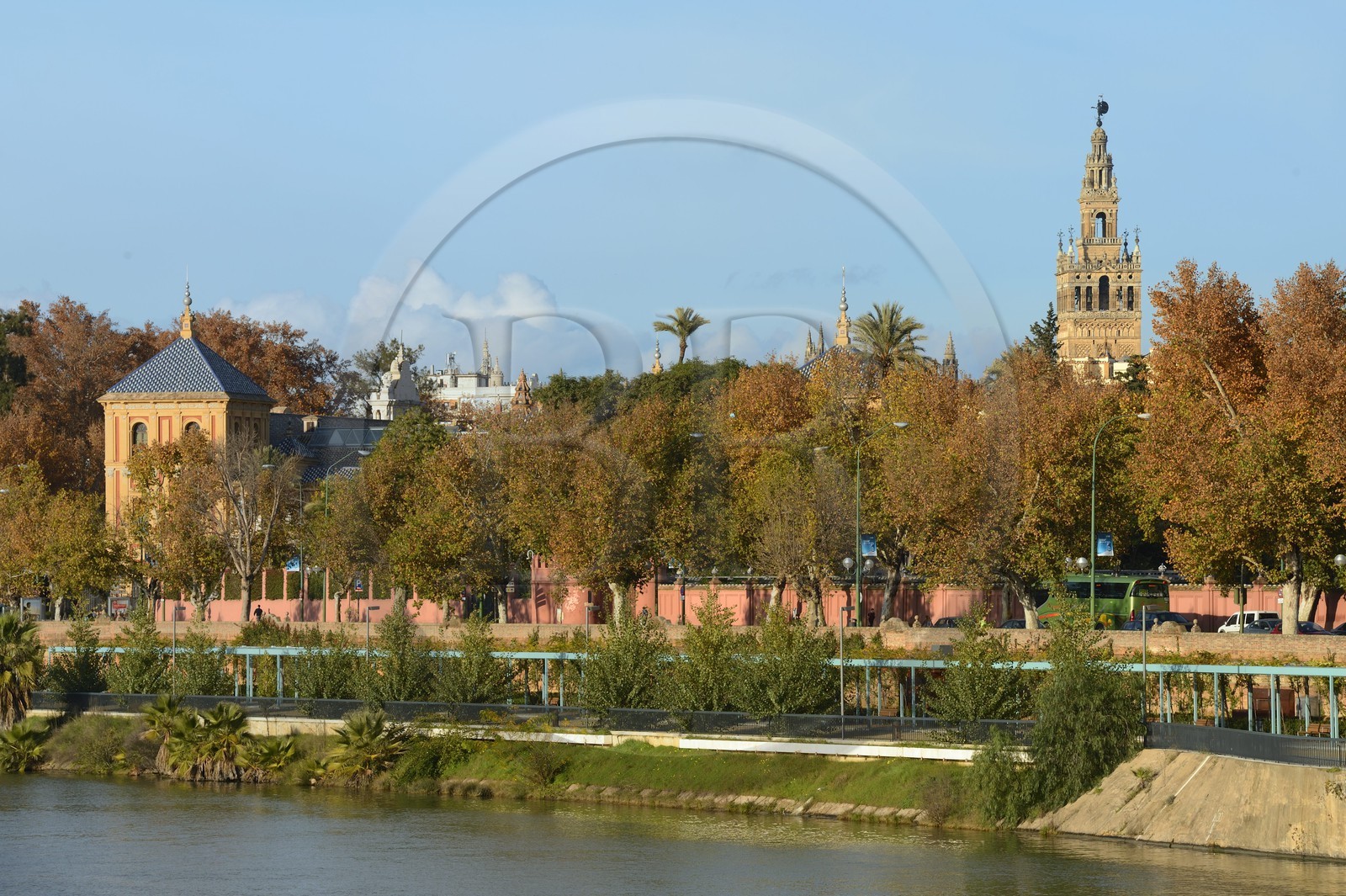 Espagne, Andalousie, Séville, en bordure du fleuve Guadalquivir, La Giralda