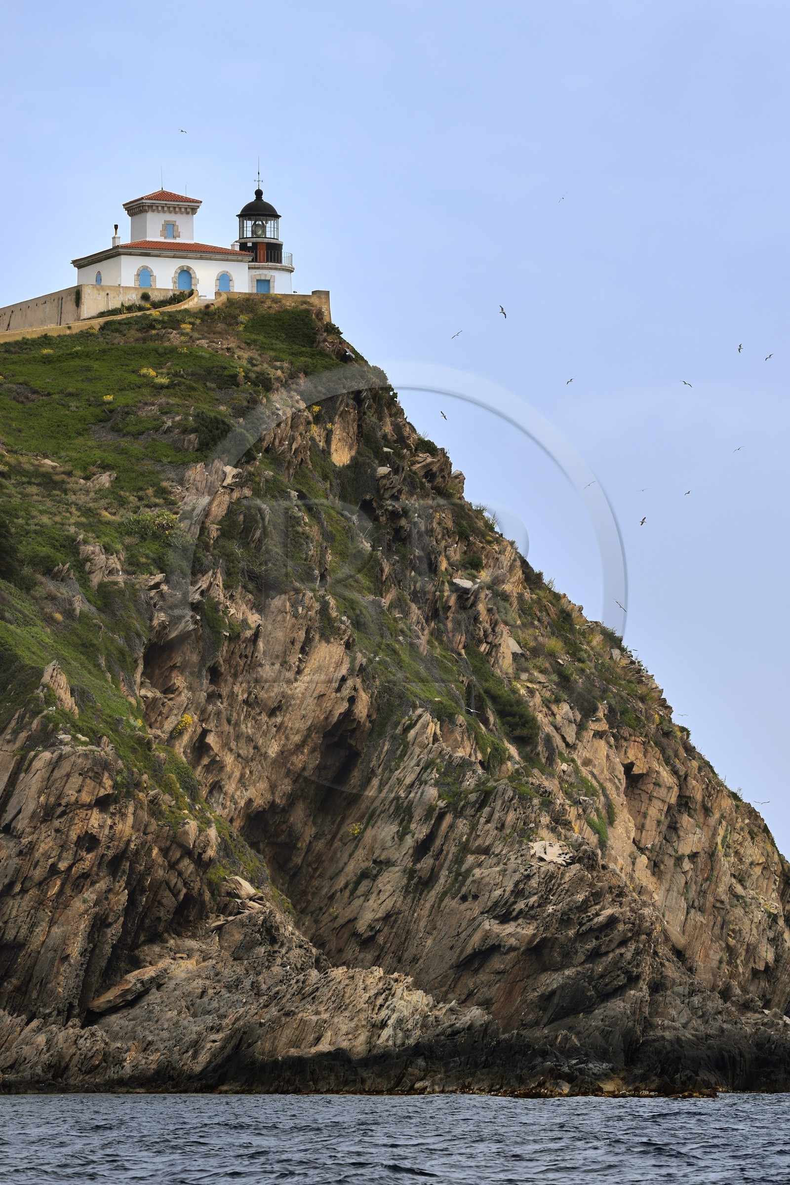 France, Var (83), Iles d'Hyères, Parc national de Port Cros, Ile du Levant, zone militaire, le phare du Titan