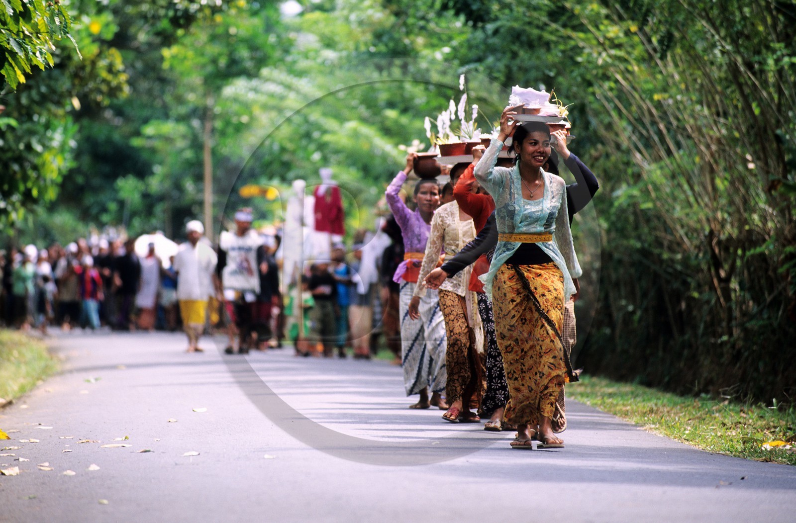 Indonésia, Bali island, funerals procession in Tirtagangga area