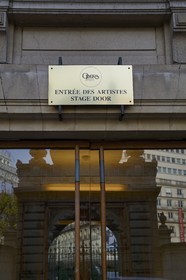 France, Paris (75), Opéra Garnier, l'entrée des artistes