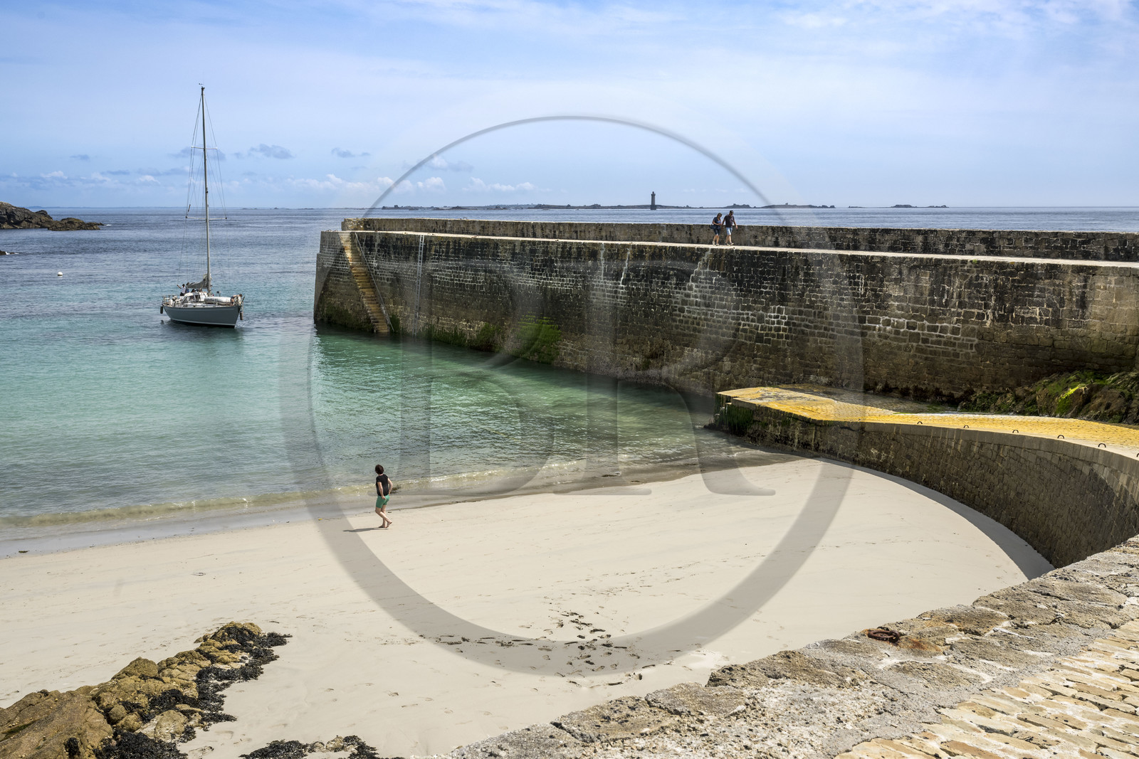 France, Finistère (29), Mer d'Iroise, Ile d'Ouessant, Port d'Arlan