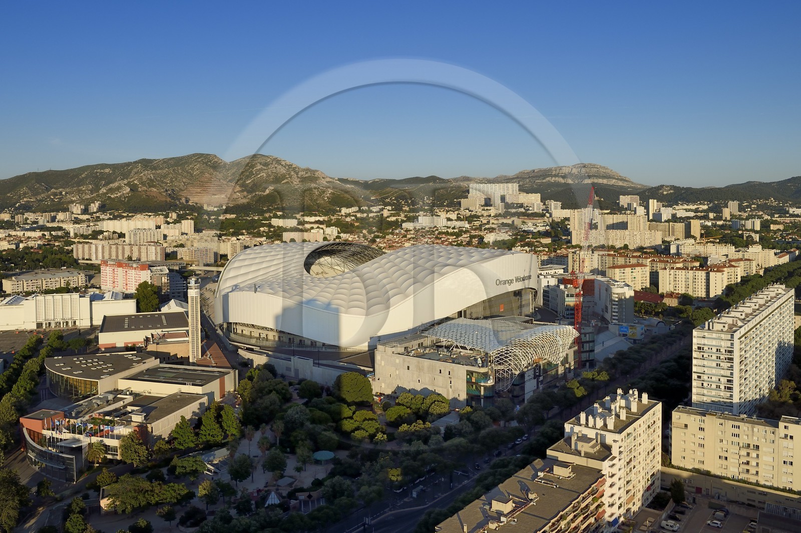 France, Bouches-du-Rhône (13), Marseille, quartier Rond point du Prado, le stade Vélodrome
