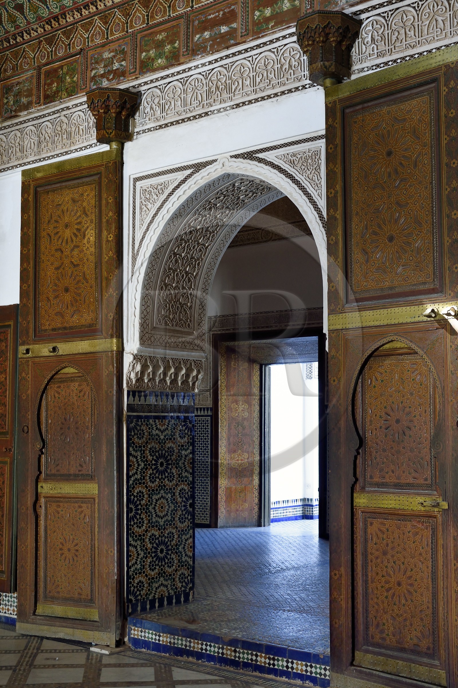 Morocco, High Atlas, Marrakech, Imperial city, Medina listed as World Heritage by UNESCO, Bahia Palace