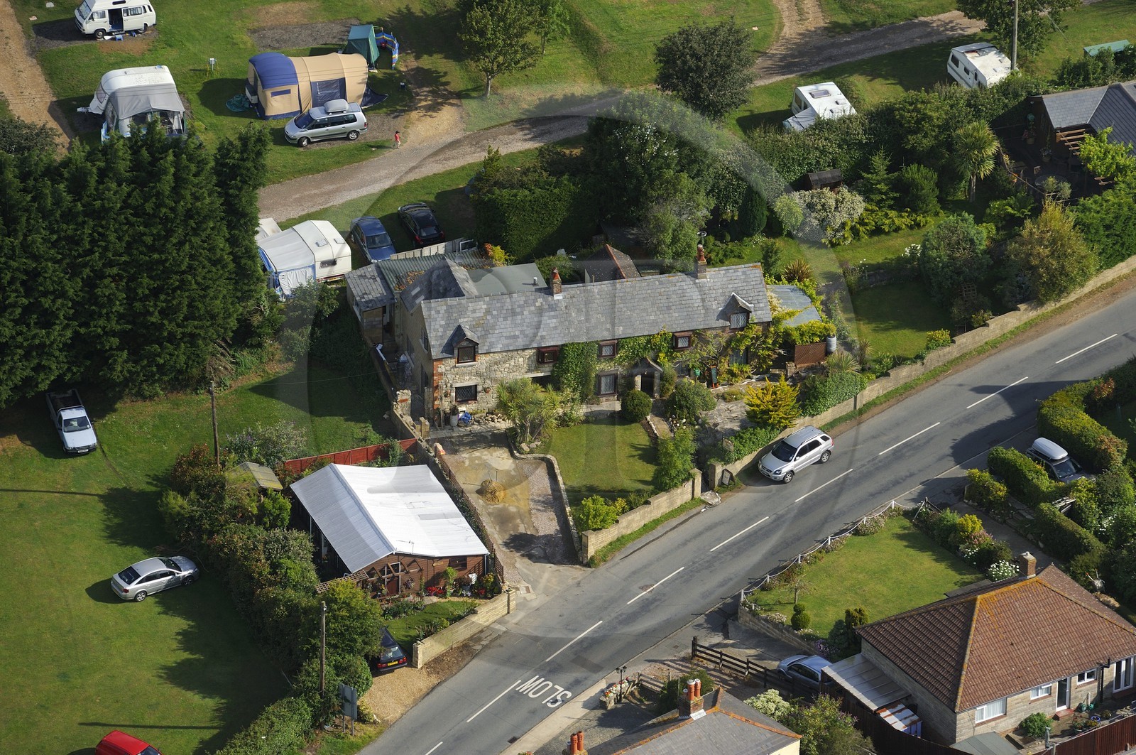 Royaume-Uni, Angleterre, Hampshire, Ile de Wight, Bembridge (vue aérienne)