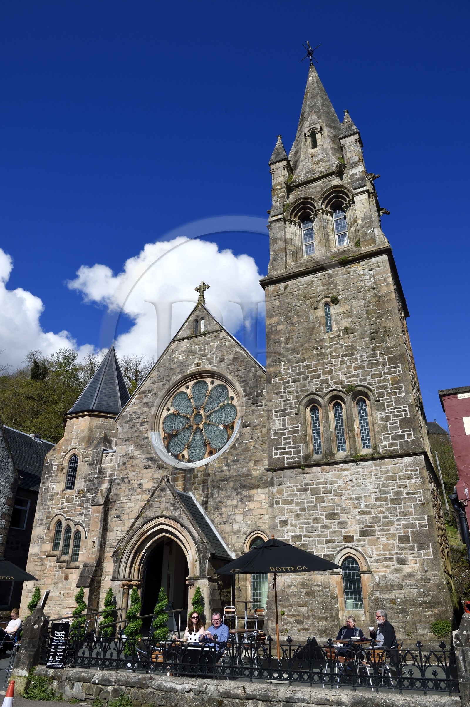 United Kingdom, Scotland, Highland, Inner Hebrides, Isle of Mull, old Tobermory church turned into a café