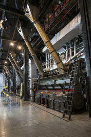 Portugal, Lisbon, Belem district, MAAT (Museum of Art, Architecture and Technology or Museu de Arte, Arquitetura e Tecnologia) on the banks of the Tagus, Electricity Museum and Modern Art Exhibitions in the former Central Tejo Thermal Power Station