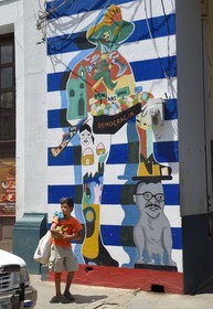 Nicaragua, Leon, fresques murales de la révolution sandiniste