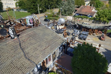 France, Rhone, Saint-Romain-au-Mont-d'Or, the Abode of Chaos (la Demeure du Chaos), the artwork is based around the endless transformation of the artist Thierry Ehrmann's 17th century home into a replica war zone at the image of this world