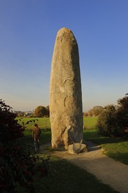 France, Ille et Vilaine, Bay of Mont Saint Michel, Dol de Bretagne, menhir of Champ Dolent