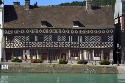 France, Seine-Maritime, Cote d'Albatre (Alabaster Coast), Pays de Caux, Saint-Valery-en-Caux, the half-timbered house called Henry IV (1540) also called house Ladire
