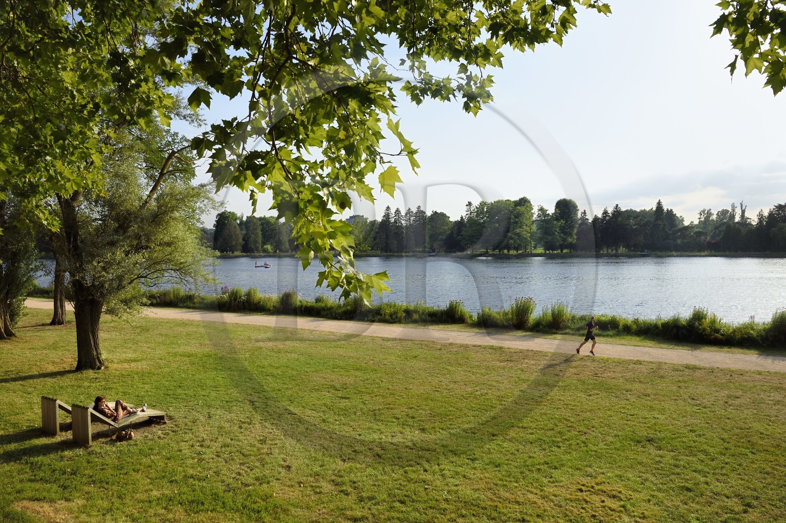 France, Allier (03), Vichy, le parc Napoléon-III en bordure de l'Allier