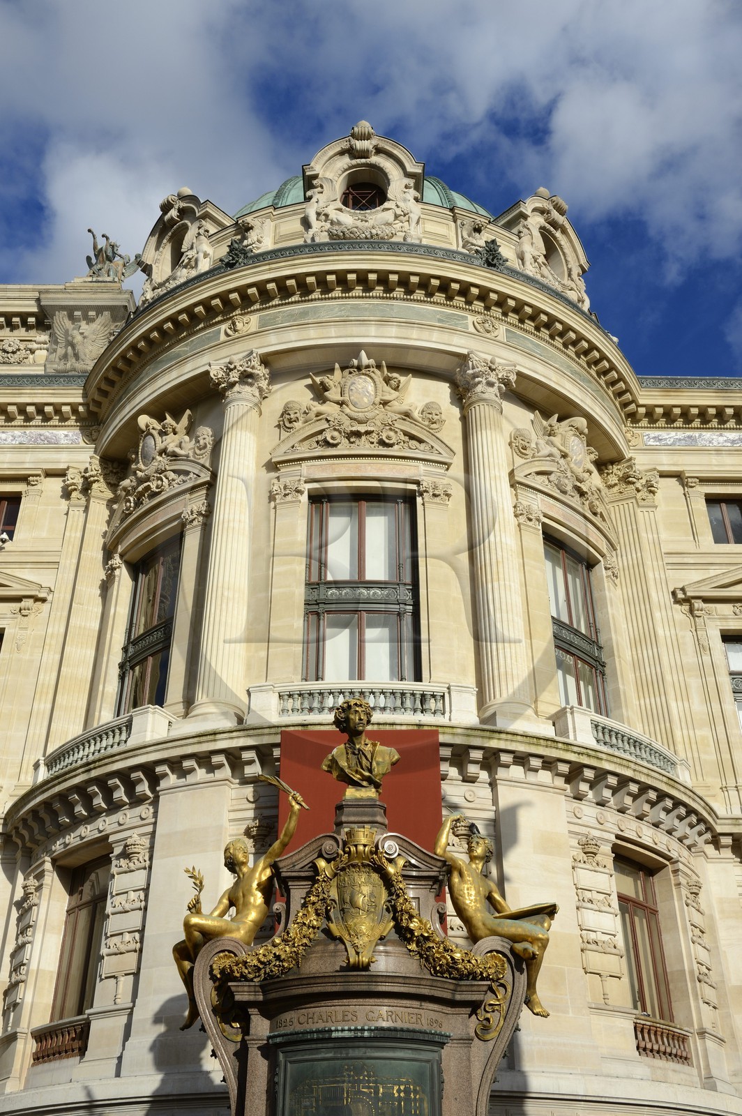 France, Paris (75), Opéra Garnier, statue de Charles Garnier